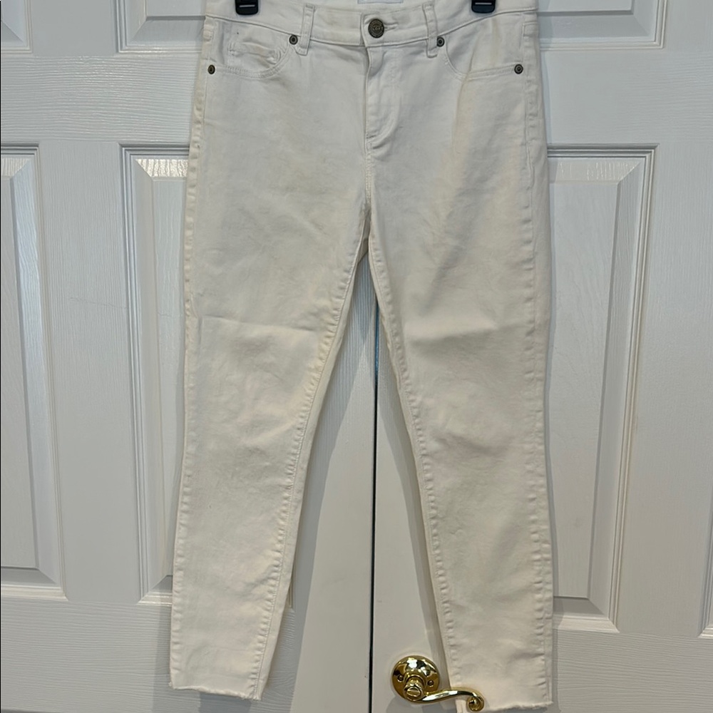 LOFT Women's White Ankle Jeans